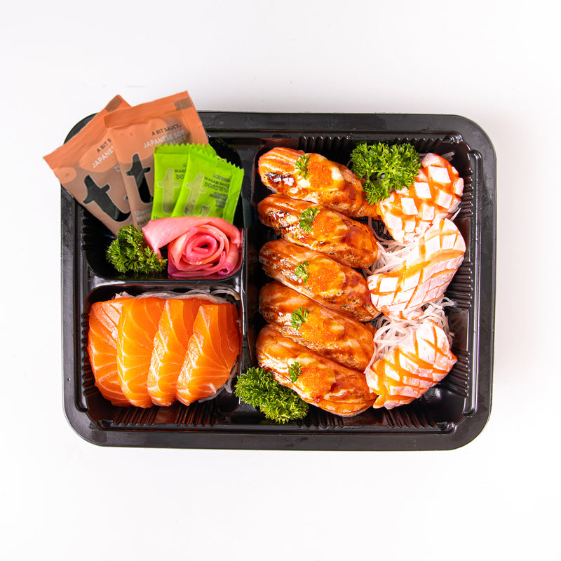 Salmon Toro Sashimi & Nigiri Aburi